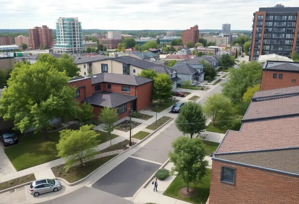 Image showcasing various investment properties in an Indianapolis neighborhood.