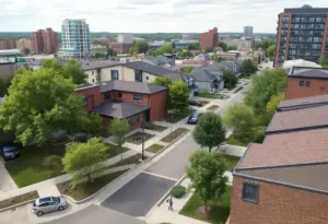 Image showcasing various investment properties in an Indianapolis neighborhood.