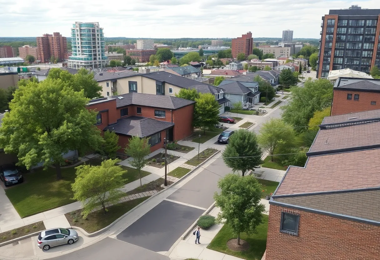 Image showcasing various investment properties in an Indianapolis neighborhood.