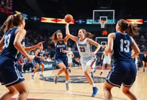 IU Indianapolis Jaguars in action against Detroit Mercy Titans