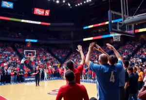 College basketball game between IU Indianapolis Jaguars and Grand Canyon University Antelopes at Global Credit Union Arena.