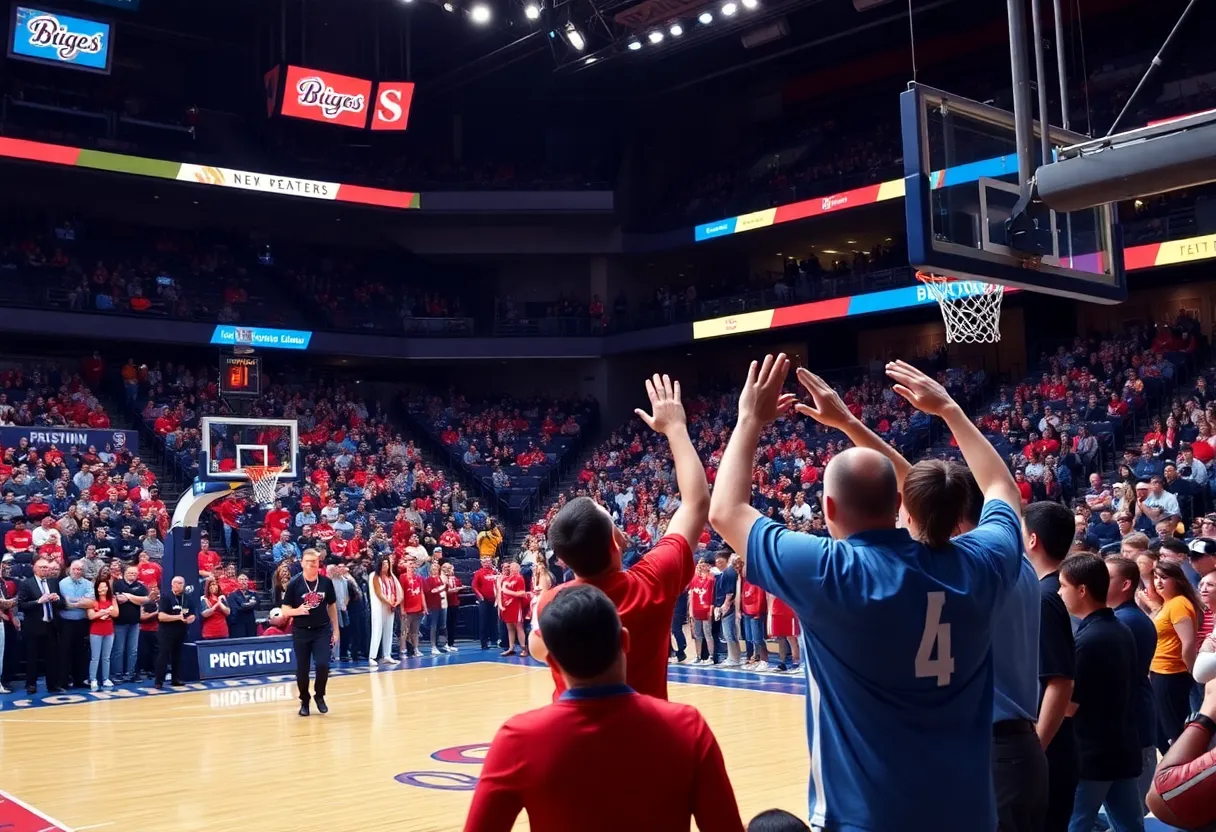 College basketball game between IU Indianapolis Jaguars and Grand Canyon University Antelopes at Global Credit Union Arena.