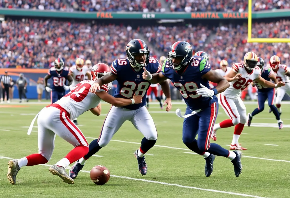 Action from the Jaguars vs Colts NFL game