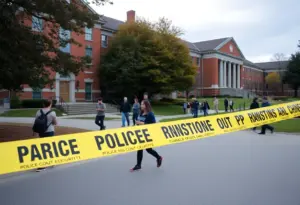 Police presence at Kentucky State University after a shooting incident