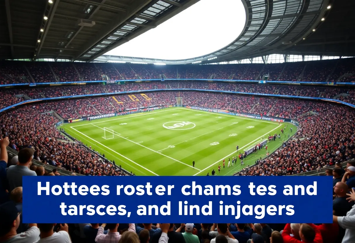 A vibrant scene of Las Vegas Raiders fans at the stadium.