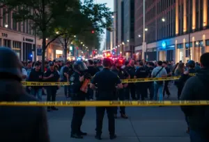 Police presence at the scene of an incident in Indianapolis