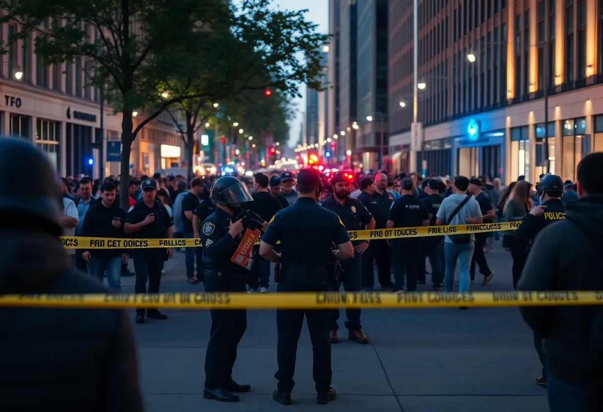 Police presence at the scene of an incident in Indianapolis
