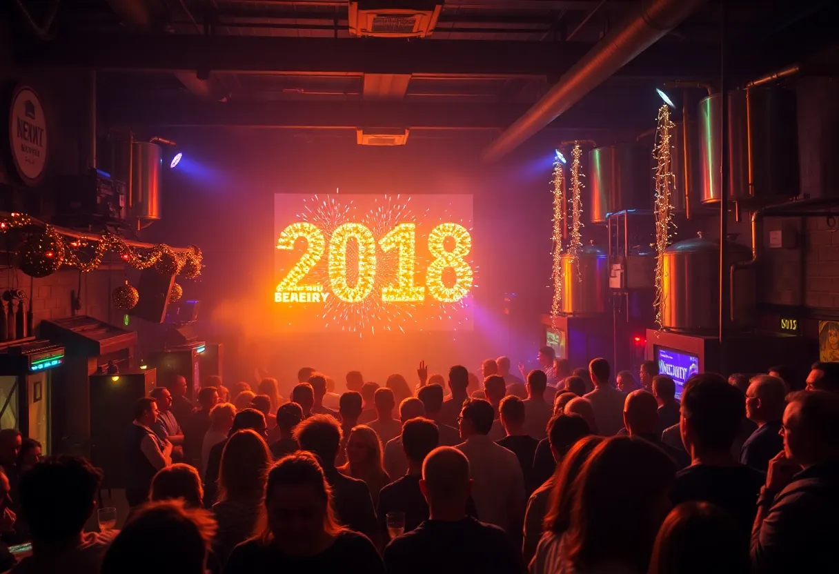 Crowd celebrating at Emo Nite during New Year's Eve