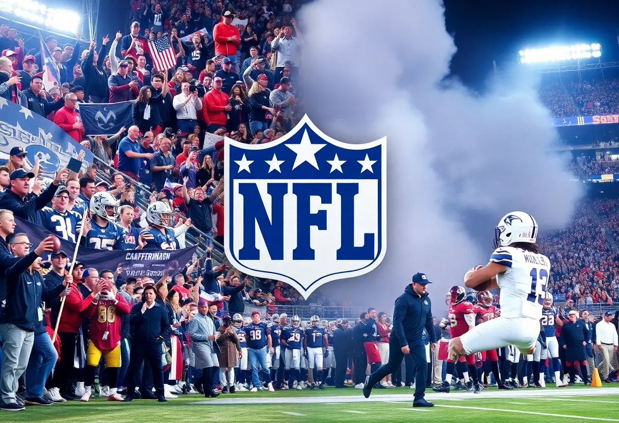 NFL action during Week 14 featuring teams and fans.