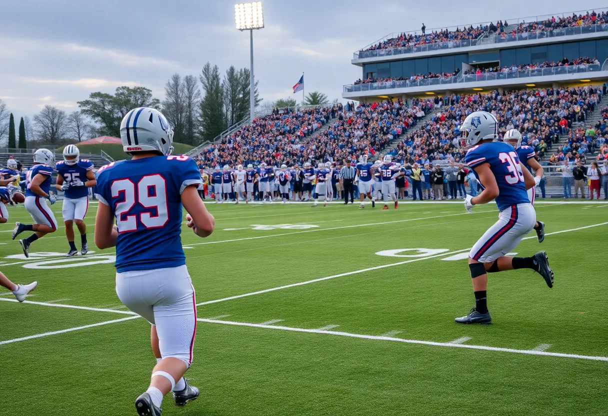 Collegiate football players competing at the Panini Senior Bowl