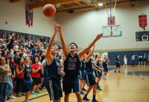 Exciting high school basketball game from the Sneakers for Santa tournament