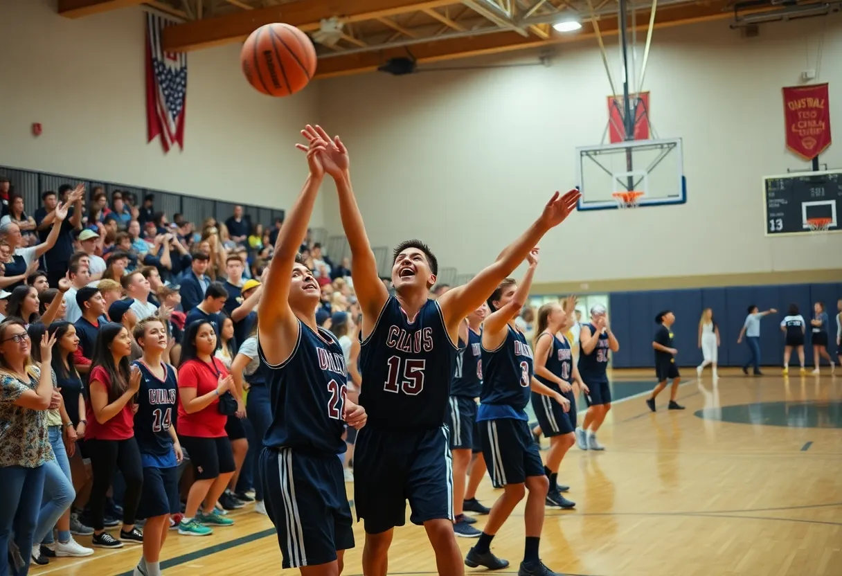 Exciting high school basketball game from the Sneakers for Santa tournament