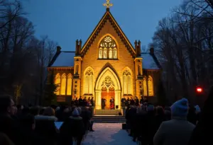 Gothic Chapel at Crown Hill Cemetery during the Winter Solstice Concert