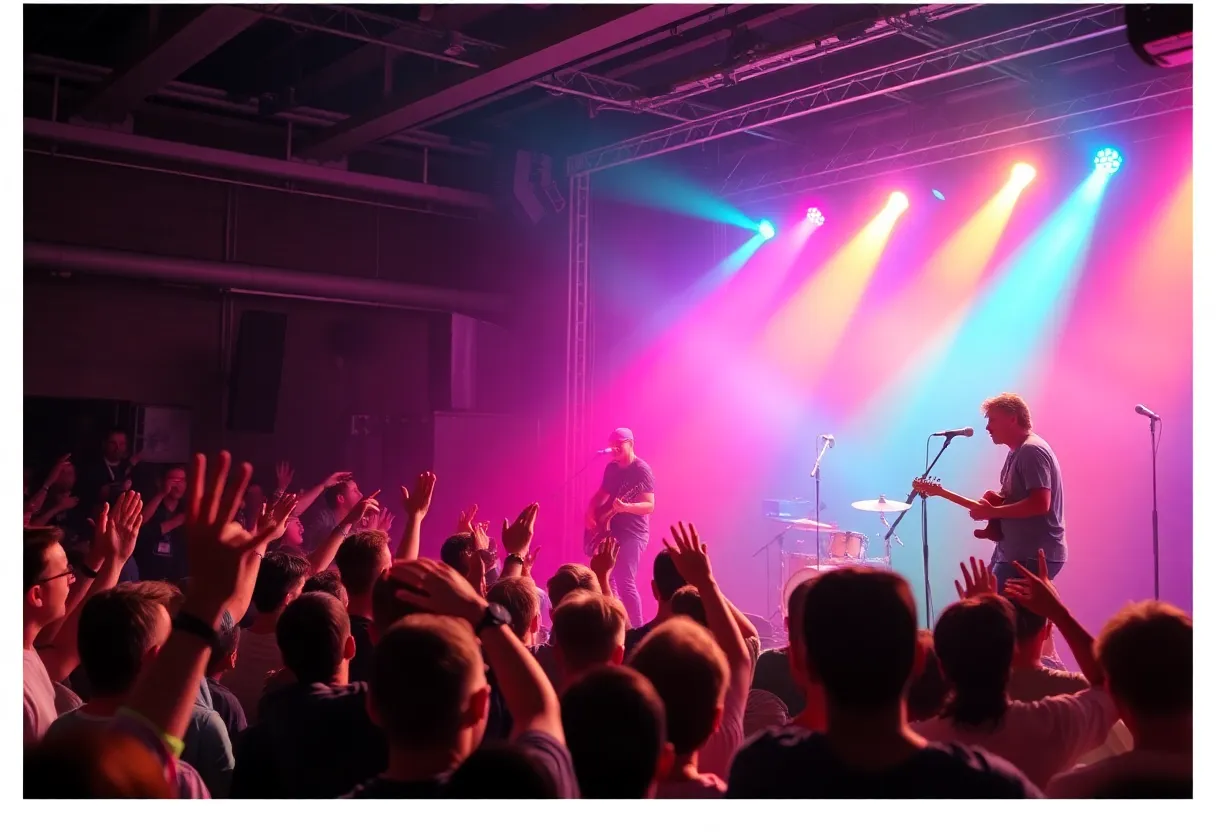 Crowd enjoying the Apes of the State concert at Black Circle Brewing Co.