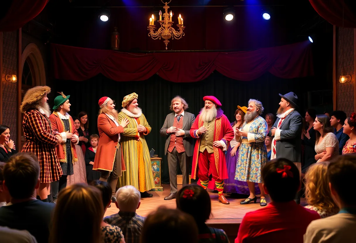 Actors performing in Cat Theatre's show blending Shakespeare with Monty Python