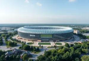 Conceptual image of a stadium in Northwest Indiana