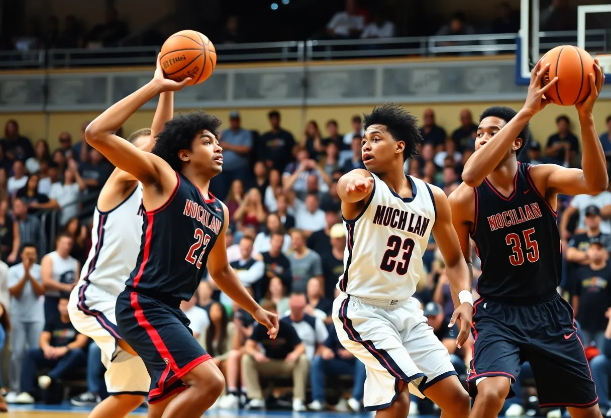 Cleveland State Vikings face IU Indianapolis Jaguars in basketball game.