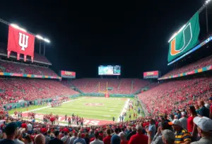 Spectators at the College Football Playoff National Championship game