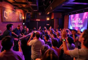Audience enjoying a live music concert