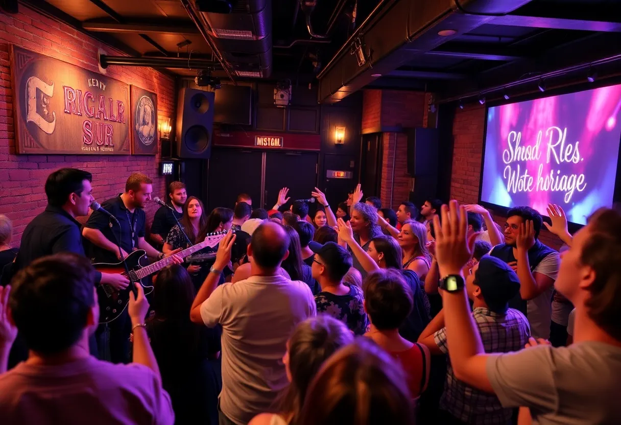 Audience enjoying a live music concert