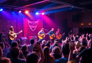 Live performance of a country music band at The Courthouse Club