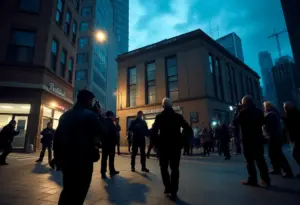 A tense scene from the movie Dead Man's Wire set in Indianapolis