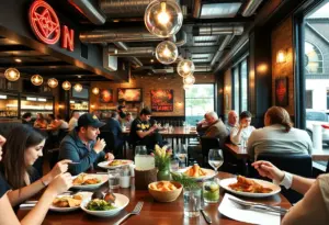 Diners enjoying meals during Devour Indy Winterfest in Indianapolis