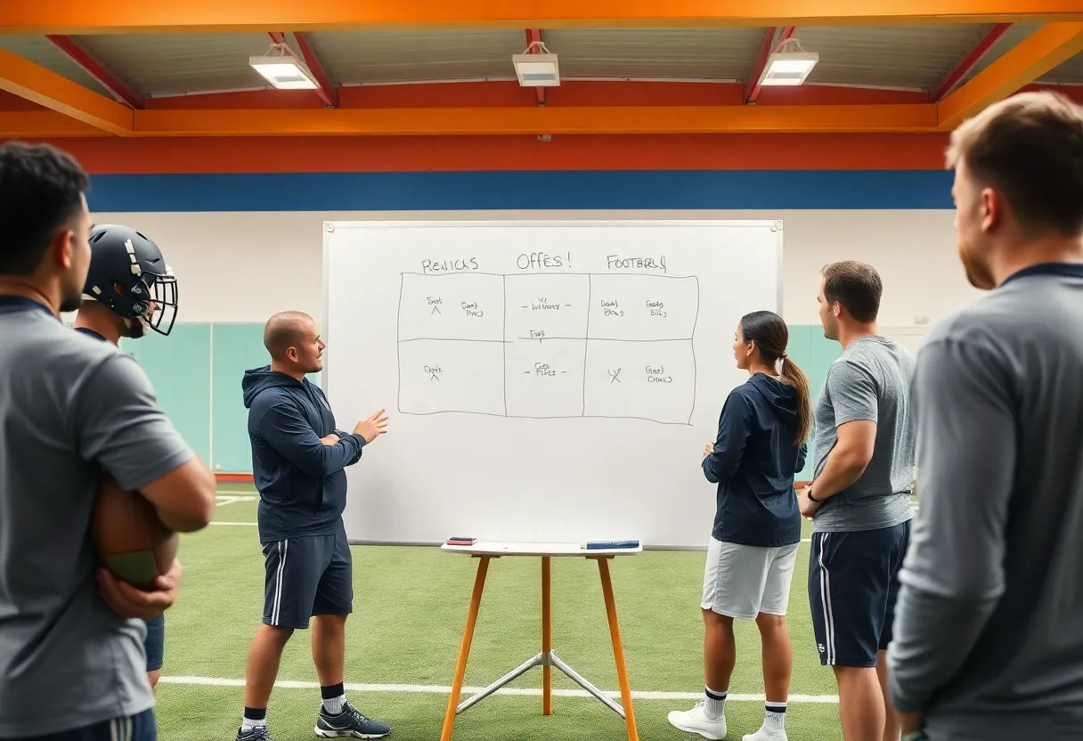 Eagles coaching staff discussing strategies
