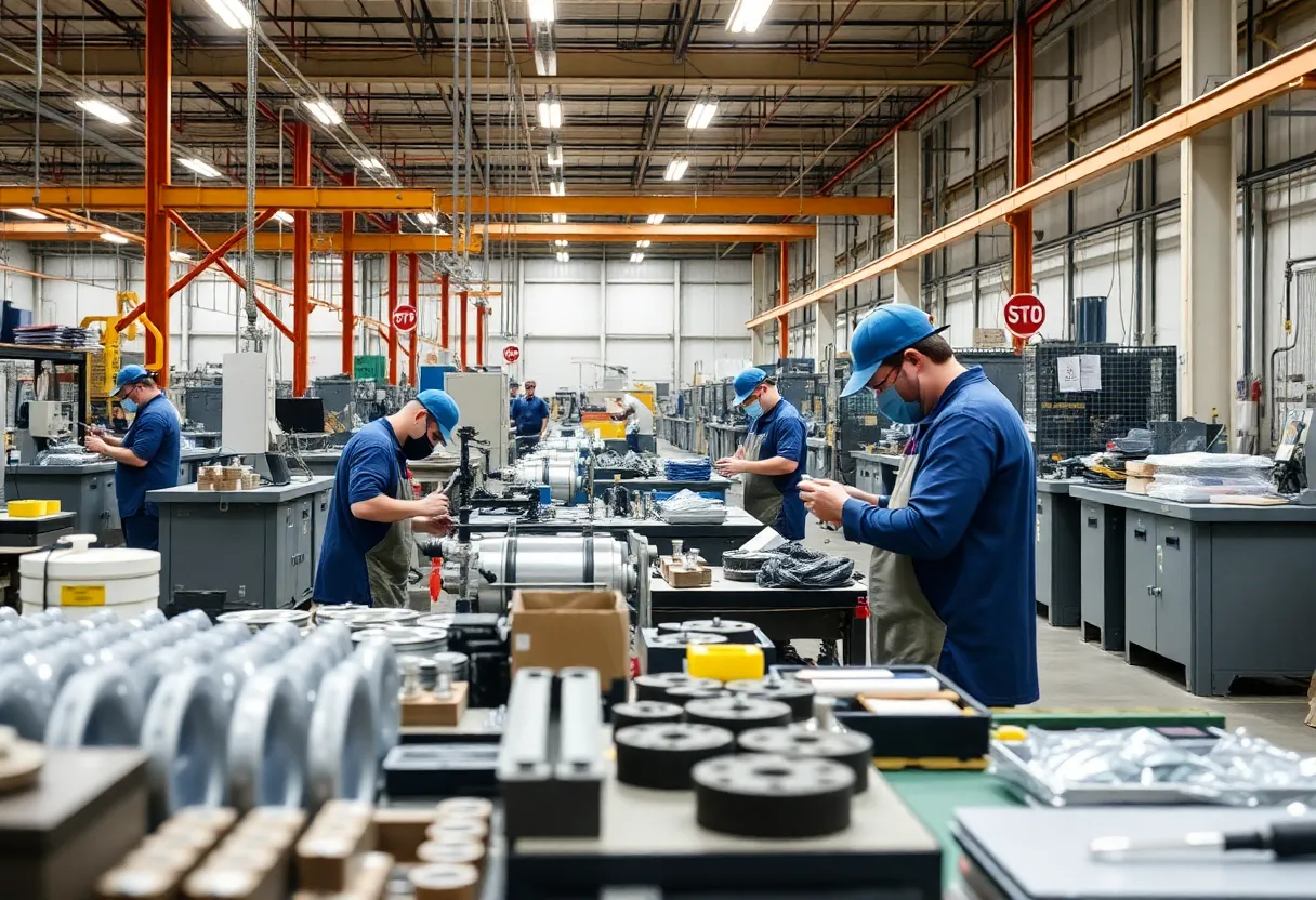 Elkhart Brass Manufacturing factory showcasing products