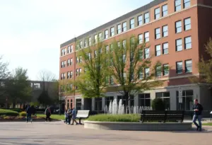 Freimann Square, a public park in Fort Wayne, known for community events.