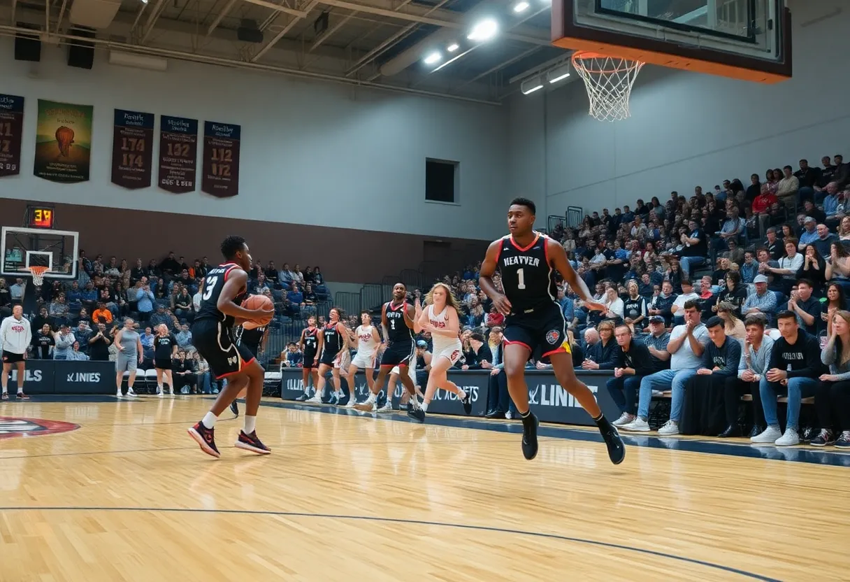 Green Bay Phoenix basketball team playing against Northern Kentucky Norse.