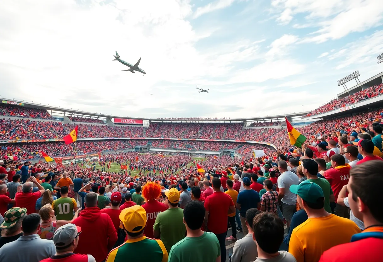 Fans of the Indiana Hoosiers at the championship game