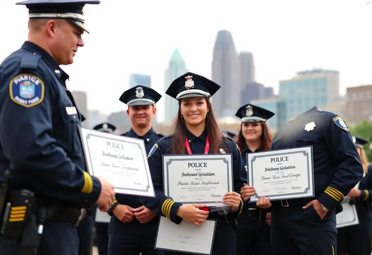 Graduation ceremony of the 33rd recruit class of Indianapolis Metropolitan Police Department.