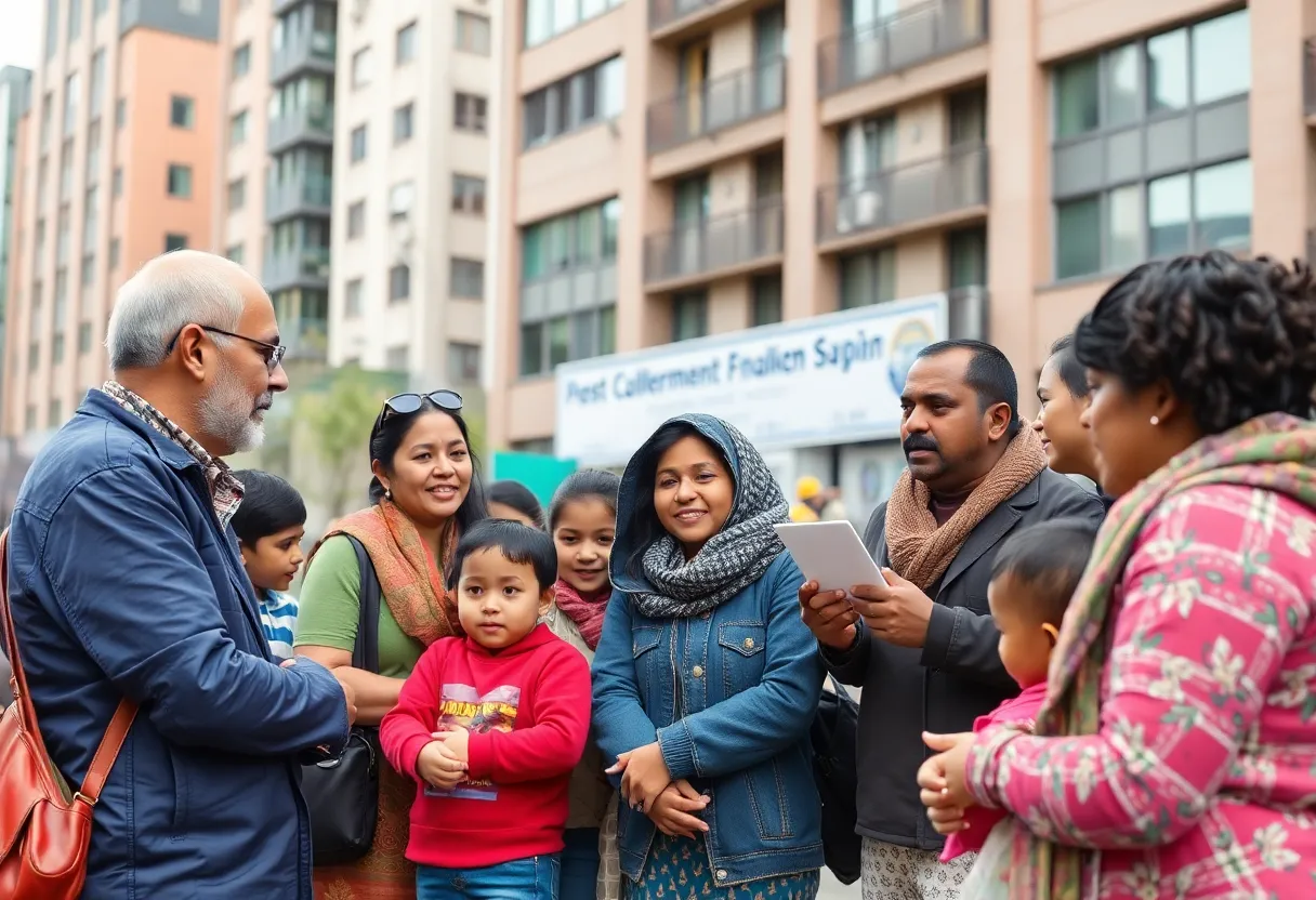 Families discussing economic relief strategies in Indiana