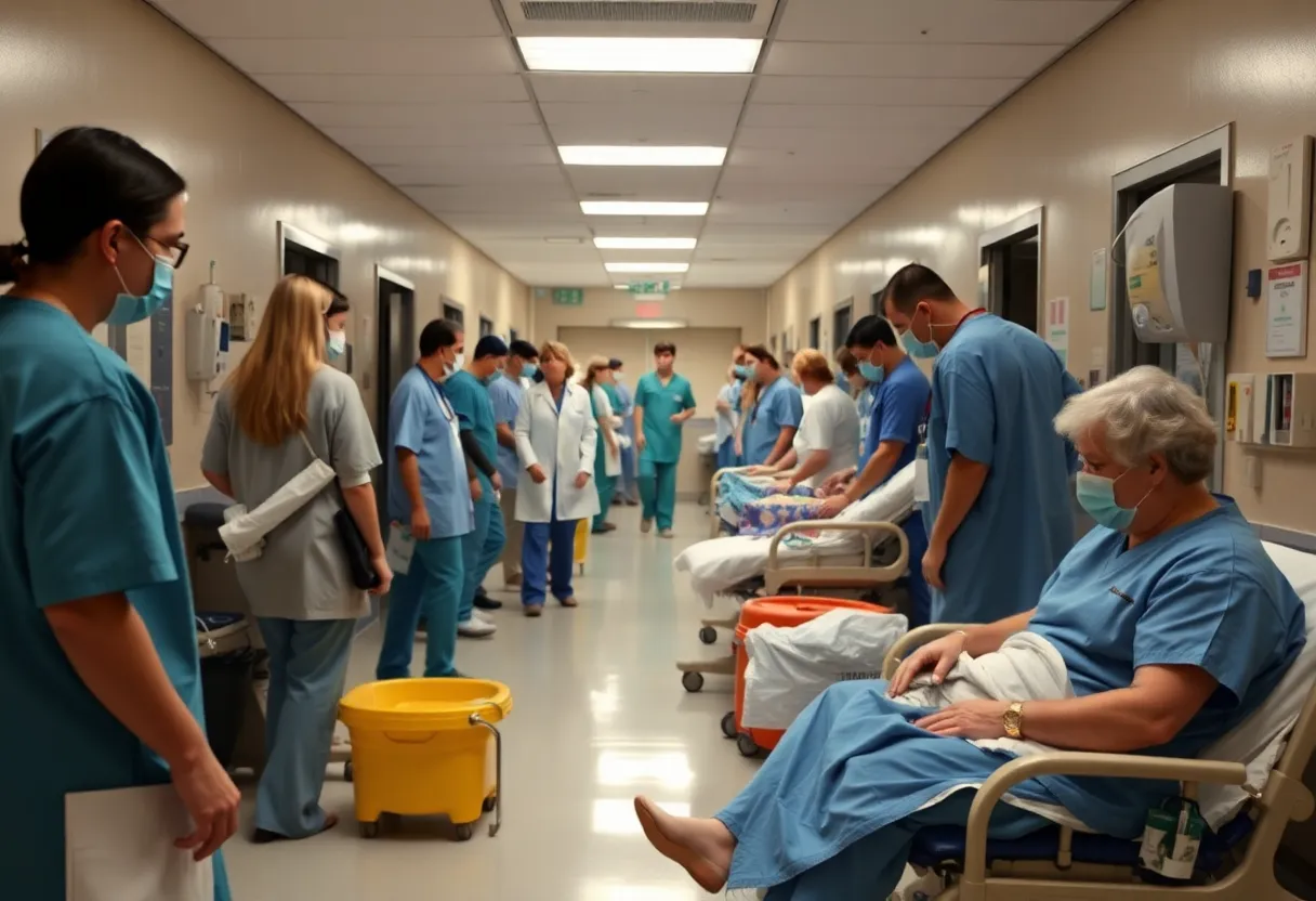 Busy hospital environment illustrating financial challenges in Indiana healthcare