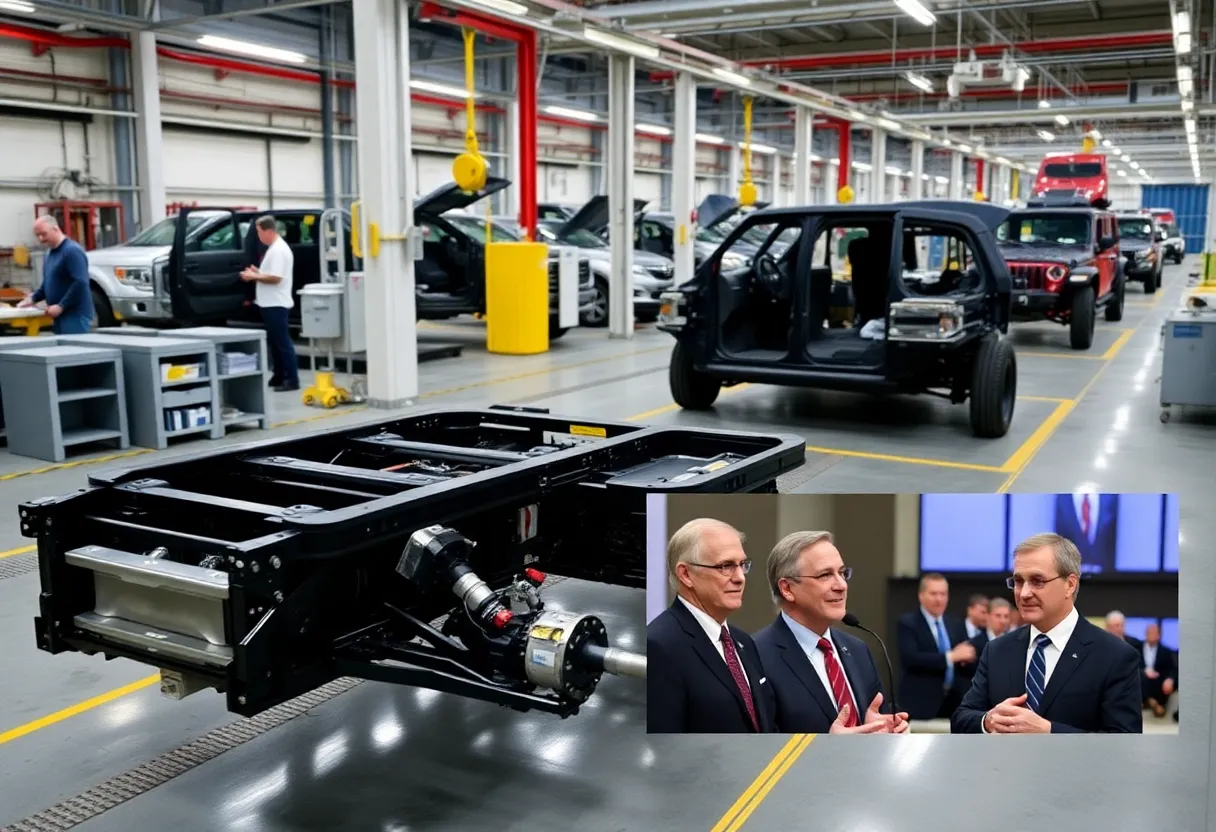 Modern manufacturing facility in Indiana focused on vehicle production.