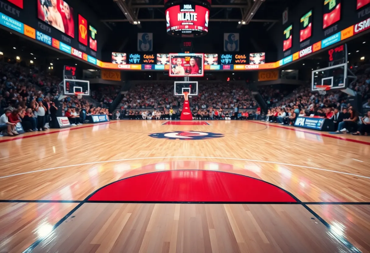 Exciting atmosphere at Indiana Pacers game night