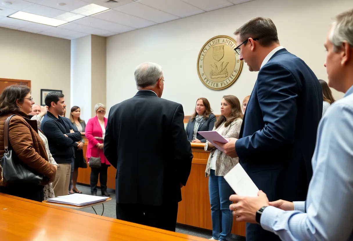 City hall meeting in Indianapolis with community leaders.