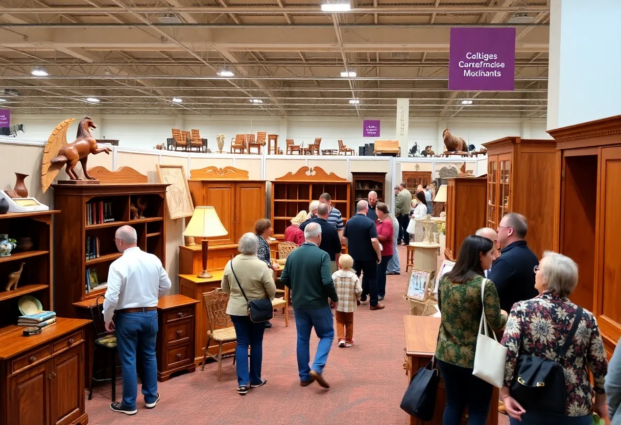 Handcrafted wooden creations at the Indianapolis Home Show