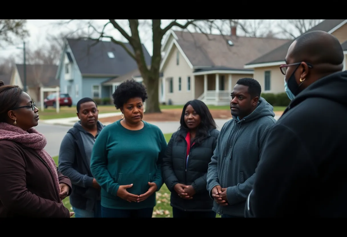 Community members discussing mental health resources in Indianapolis