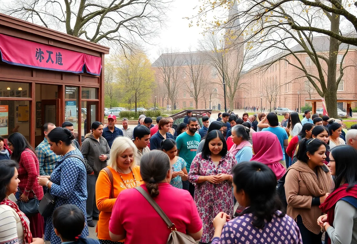 Community members celebrating Martin Luther King Jr. Day in Indianapolis