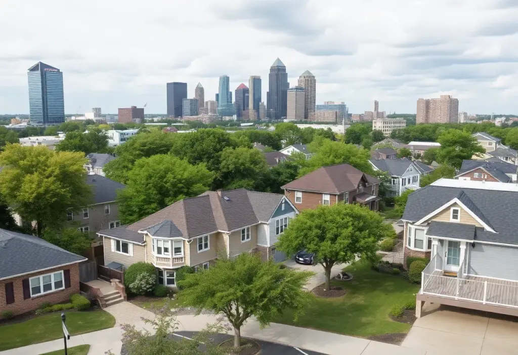 Community view of various homes in Indianapolis, highlighting real estate options for first-time buyers.