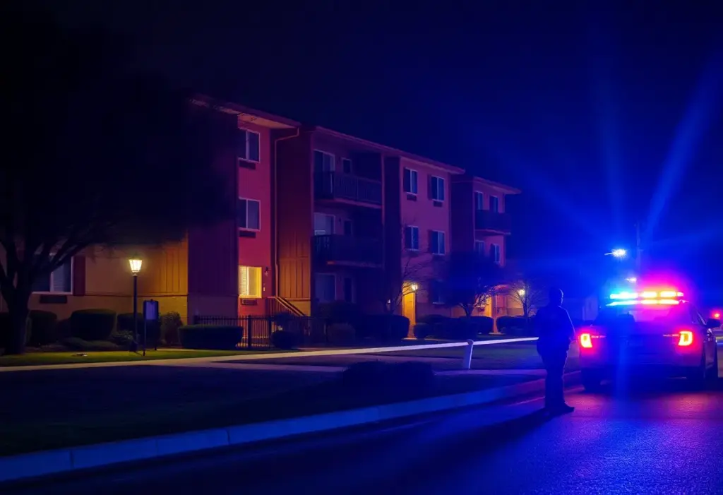 Police at the scene of a tragic shooting in Indianapolis