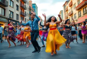 Dancers performing at Indy Dance Film Fest in Indianapolis