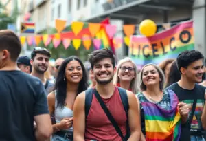 LGBTQ+ pride celebration in Indianapolis