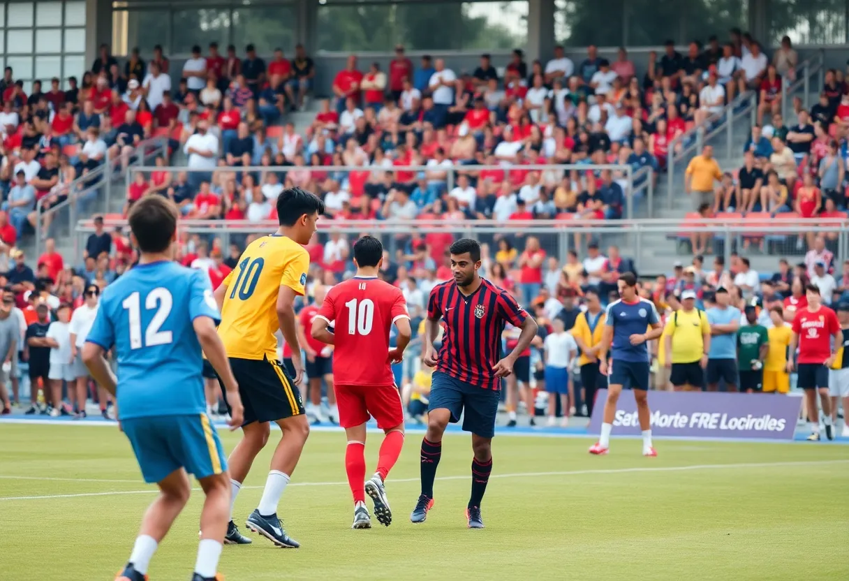 Athletes on a sports field representing integrity and fair play