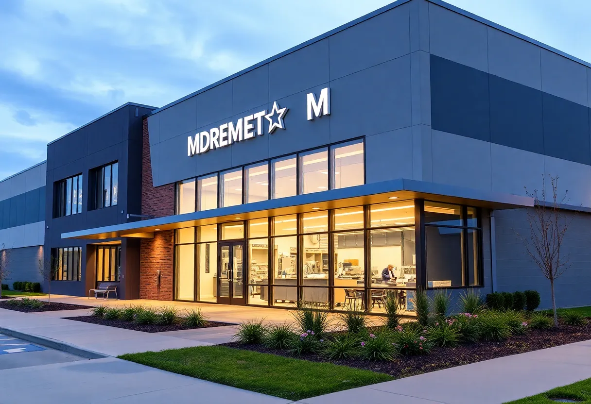 Exterior view of Kimball Electronics' new medical manufacturing facility in Indianapolis