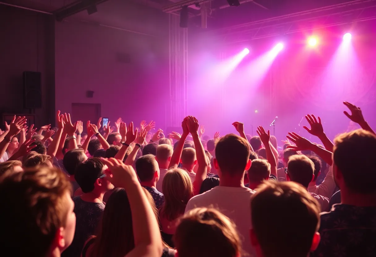 Audience enjoying Lucy Dacus concert at Old National Centre