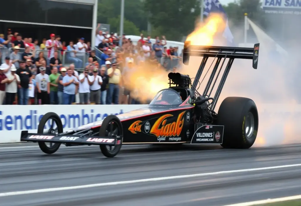 Top Fuel dragster racing at an NHRA event