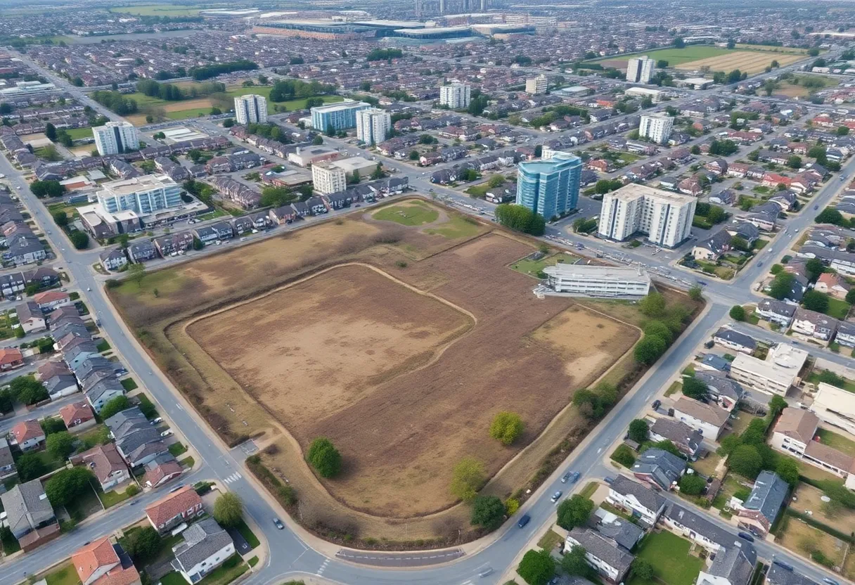 Vacant lot for proposed data center in Martindale-Brightwood, Indianapolis
